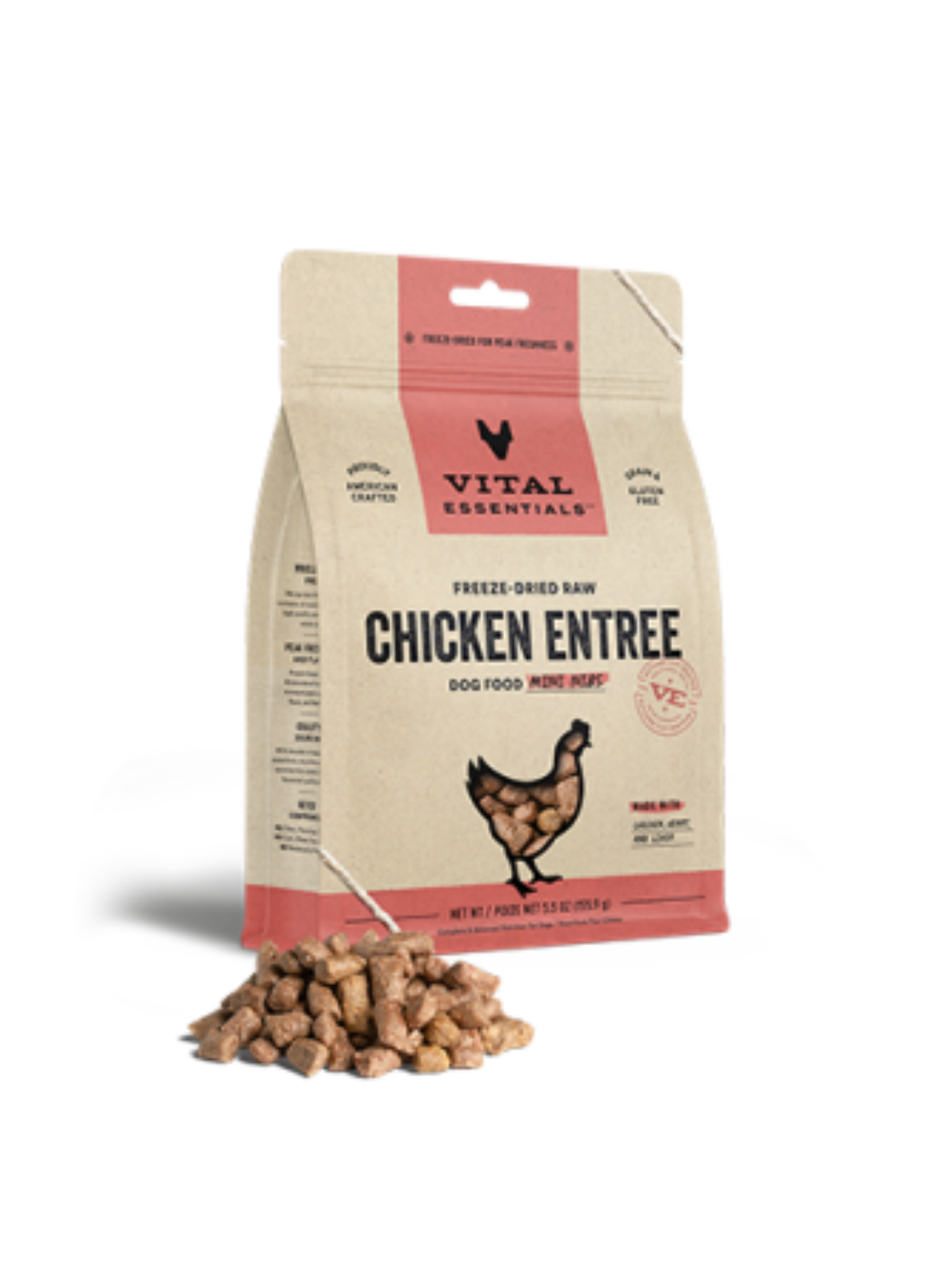 VE - Poulet lyophilisé MIX-IN 5.5oz. Bêtes Gourmandes, boutique spécialisée alimentation, éducation et sports pour chiens à Québec.
