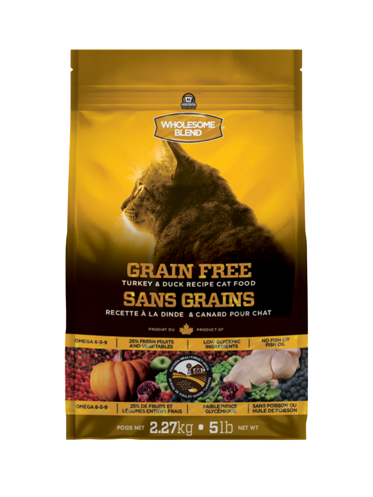 WHOLESOME BLEND - Dinde & canard sans grains chat. Bêtes Gourmandes, boutique spécialisée alimentation, éducation et sports pour chiens à Québec.