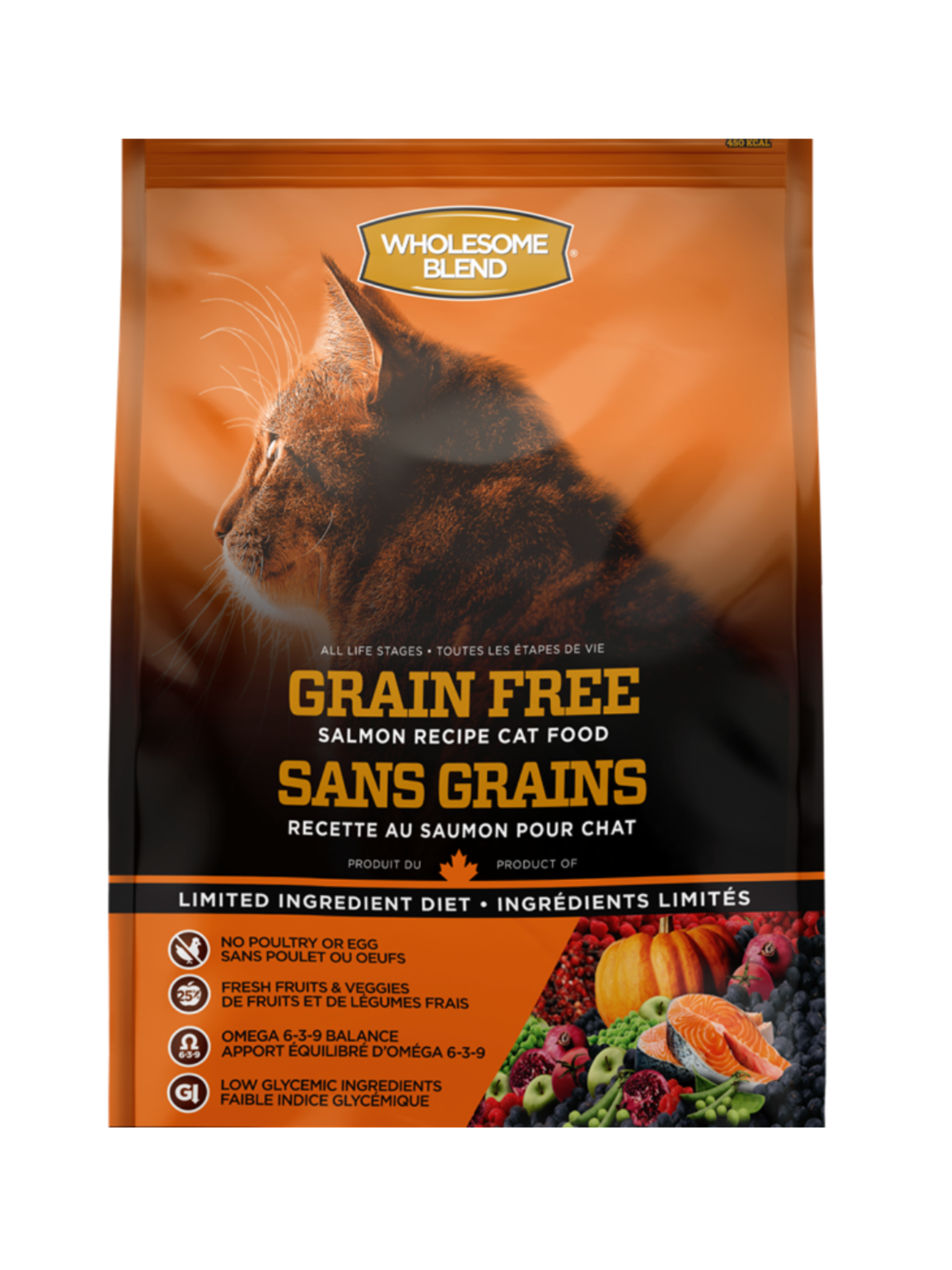 WHOLESOME BLEND - Saumon ingrédients limités sans grains chat. Bêtes Gourmandes, boutique spécialisée alimentation, éducation et sports pour chiens à Québec.