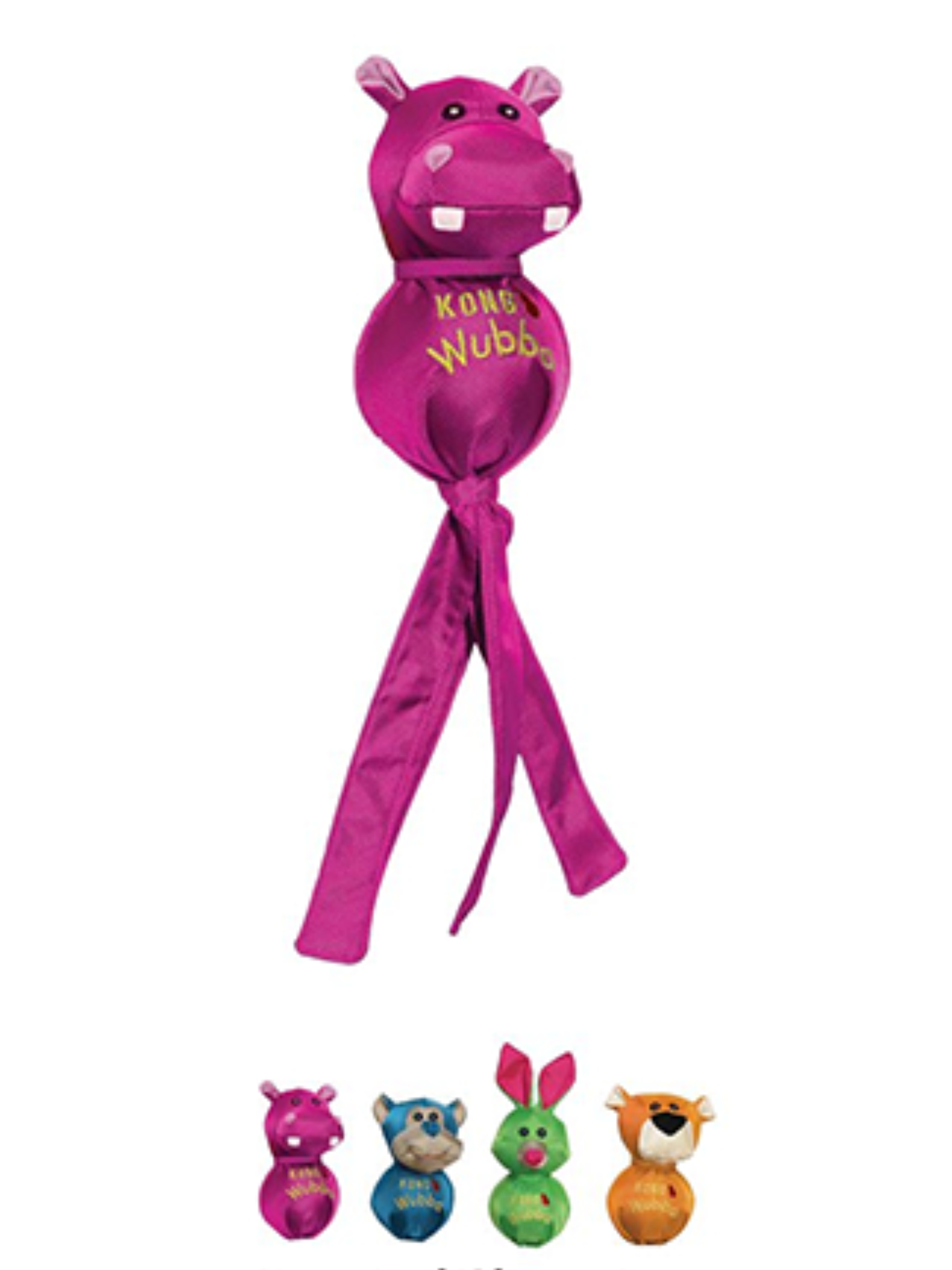 KONG - Wubba assorti. Bêtes Gourmandes, boutique spécialisée alimentation, éducation et sports pour chiens à Québec.