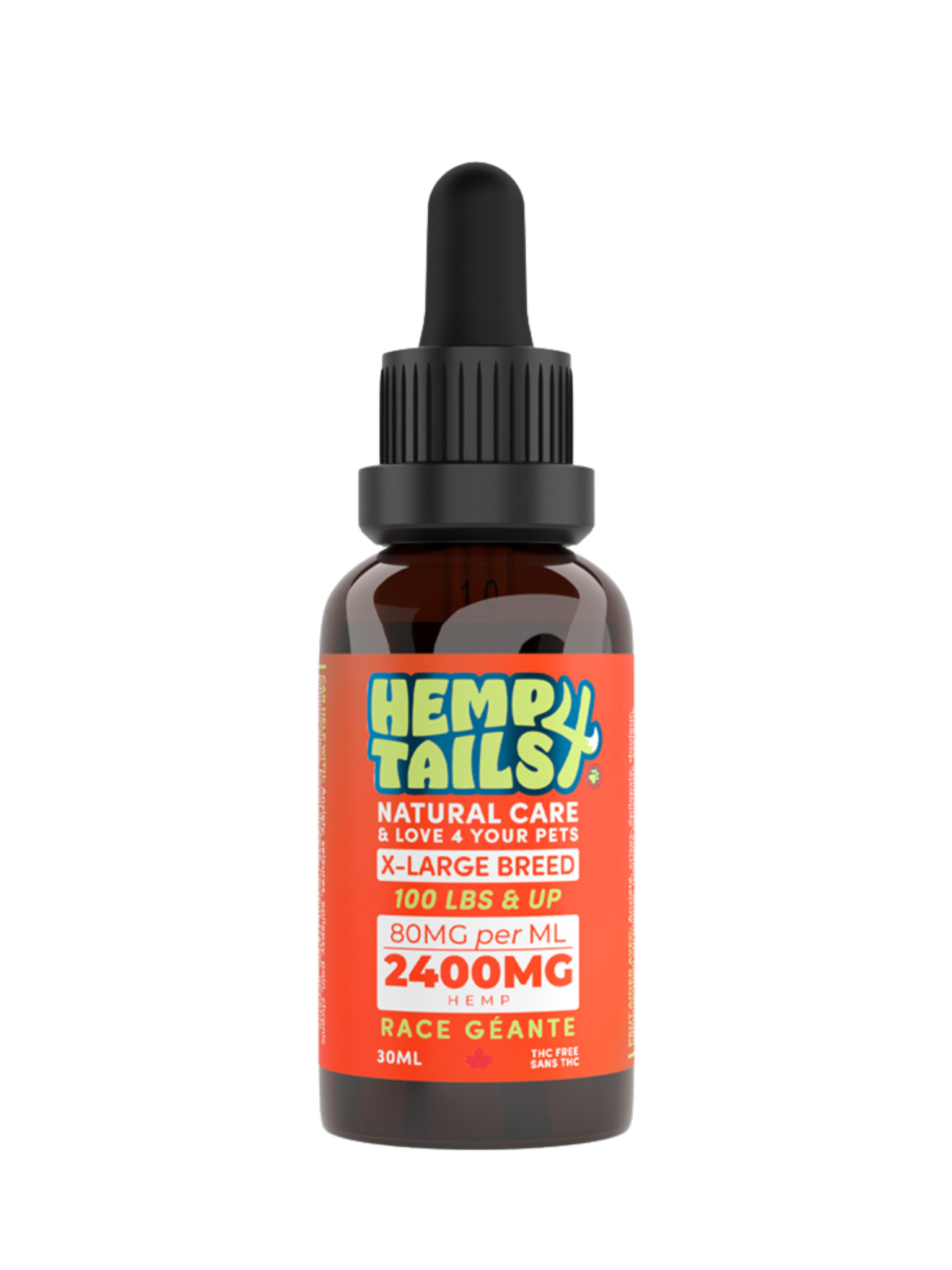 HEMPS4TAILS - Huile de terpènes de chanvre 300mg pour chiens. Bêtes Gourmandes, boutique spécialisée alimentation, éducation et sports pour chiens à Québec.