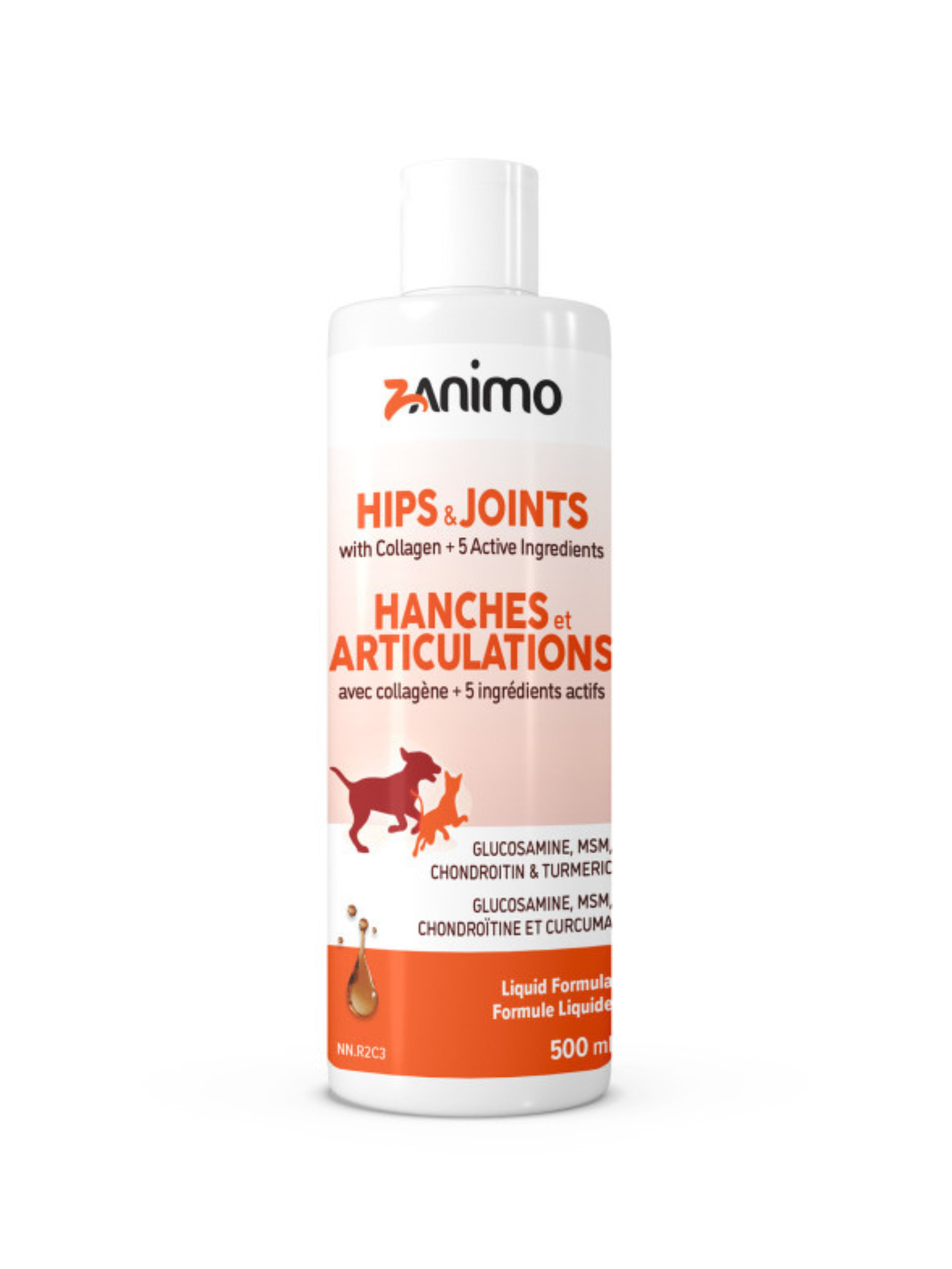 ZANIMO - Supplément pour les articulations formule liquide 500ml (SUR COMMANDE). Bêtes Gourmandes, boutique spécialisée alimentation, éducation et sports pour chiens à Québec.