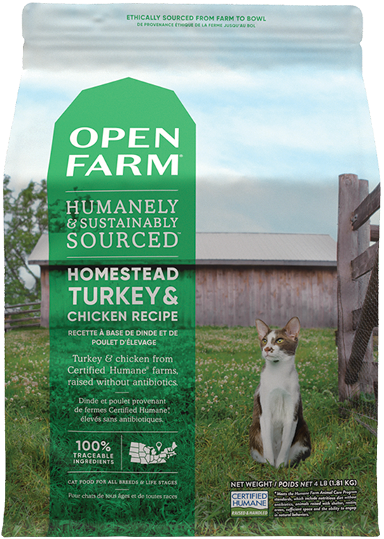 Open Farm, recette à la dinde pour chat. Boutique Bêtes Gourmandes, Ville de Québec.