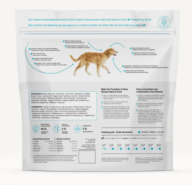 FAIM MUSEAU - Canard hypoallergénique pour chien