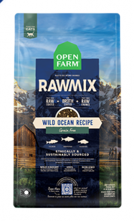 RAWMIX, Open Farm, nourriture infusée de bouillon avec des morceaux de lyophilisé. Boutique Bêtes Gourmandes, Ville de Québec.