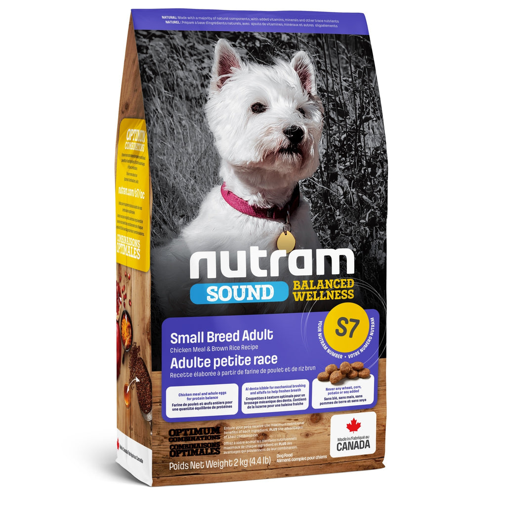 Nutram, nourriture au poulet pour chien adulte de petite race. Boutique Bêtes Gourmandes, Ville de Québec.