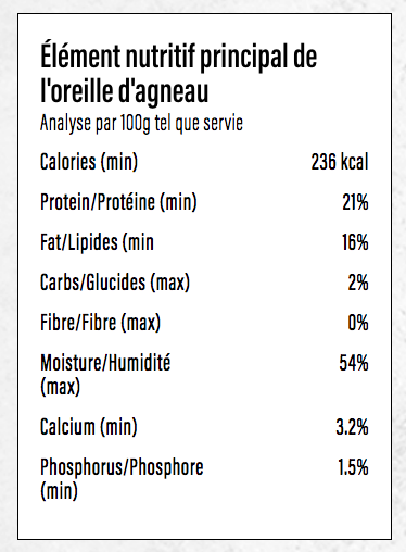 BIG COUNTRY RAW - Oreilles d'agneau 1 lb