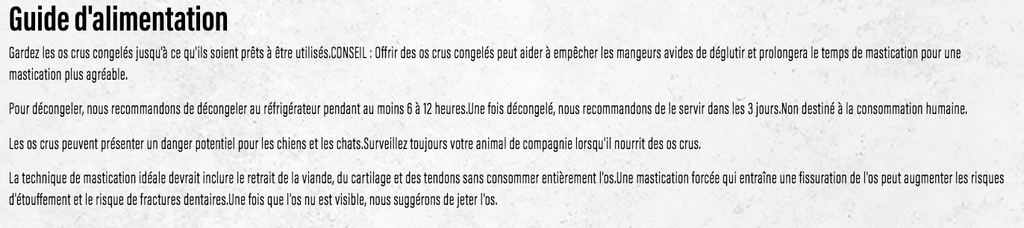 BIG COUNTRY RAW - Cou de boeuf 2 lbs