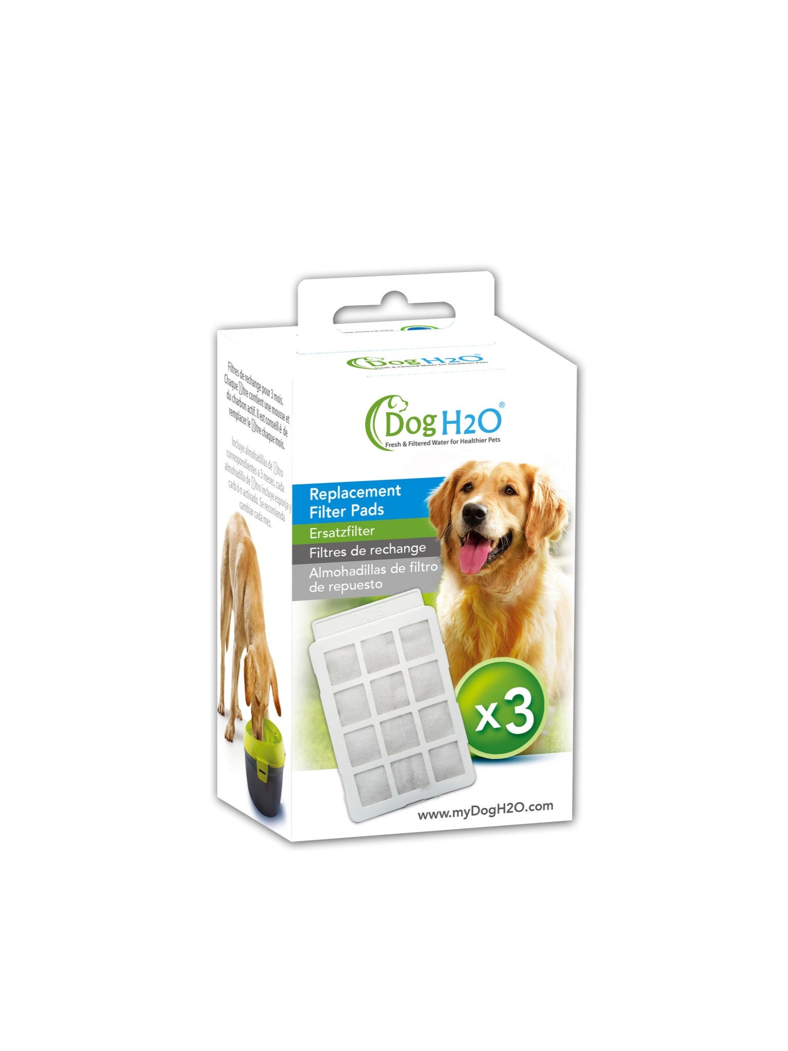 H2O - Filtres de rechange pour fontaines chien/chat pqt 3